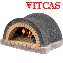 Outdoor wood urning pizza oven made of firebricks - Vitcas S It has wide entrance so you can stuff pizza inside with ease
