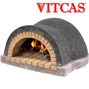 Outdoor wood urning pizza oven made of firebricks - Vitcas S It has wide entrance so you can stuff pizza inside with ease